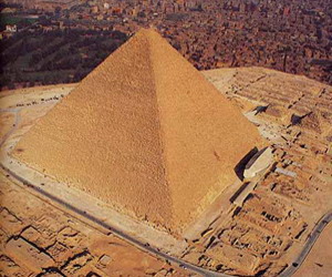 Gran Piramide Giza Keops Egipto Vista Aerea